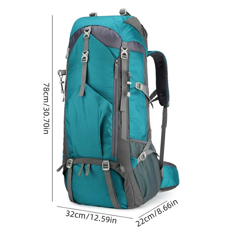 70L Outdoor Mountaineering Backpack Hiking Travel Camping Trekking Bag Large Capacity Multifunctional Sturdy Durable Luggage 6