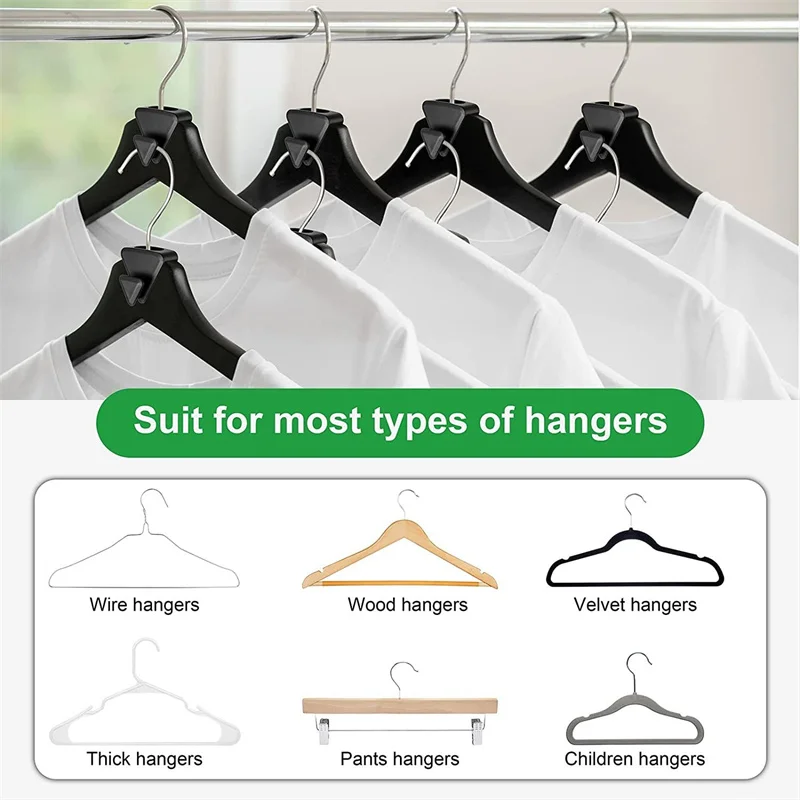 6/12 Pcs Space Saving Closet Hanger Triangle Clothes Hanger Connector Hooks  Wardrobe Coat Organizer Extendable Hanger Holder - AliExpress
