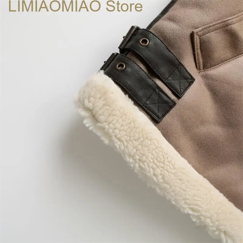 New Autumn Winter Women Fur Vest High Street Female Faux Sheepskin Fur Waistcoat Chic Fleece Thick Warm Sleeveless Outwear