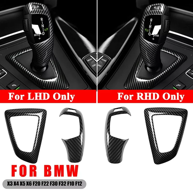 2IN1 ABS Schaltknauf Panel Abdeckung Trim Rahmen Carbon Faser Textur Für BMW 1 2 3 4 serie F20 F21 F22 F23 F30 F31 F32 F36 F34 – Detail 3