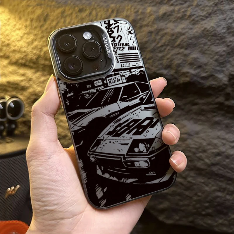 Stylish Car Print Electroplate Silver IMD Phone Case Cover
