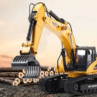 HUINA 1/14 RTR 23CH Metal RC Excavator 580 Remote Control Truck Car Light Sound Battery Outdoor Toys Boys Gift TH18060 2