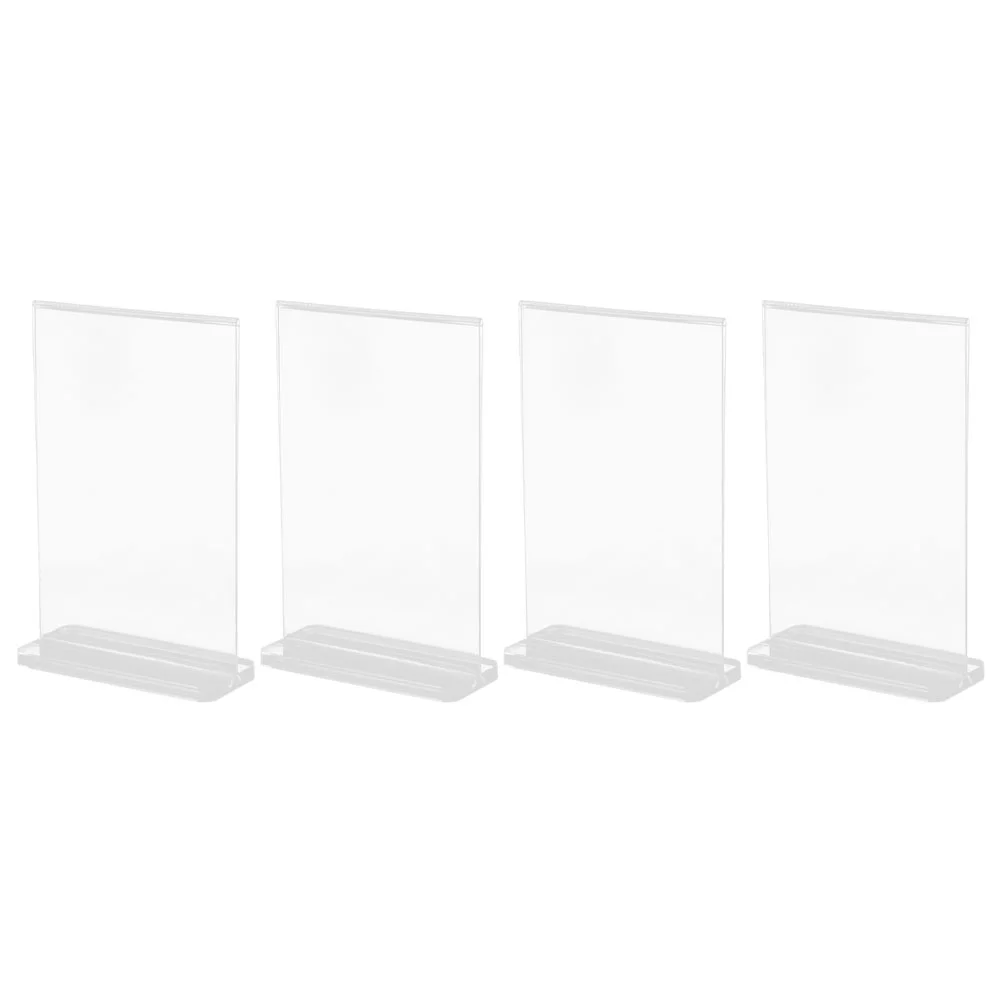 

Tabletop Sign Holder Vertical Sign Holder Clear Menu Display Stand Desktop Poster Holder Acrylic Sign Holder for Restaurant