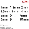 Black 1mm-10mm 12Pcs
