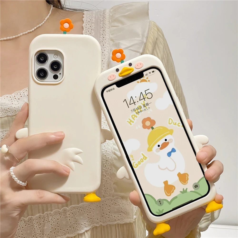 For Iphone 12 Pro Max Case Kawaii Cartoon Funny Cute Fun Silicone