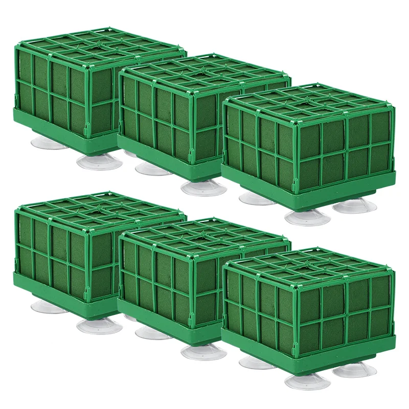 1-4Pcs Square Flower Foam Blocks with Suction Cup for Wedding Party Table Bouquet Arrangement Car Decoration Fresh Flower Holder