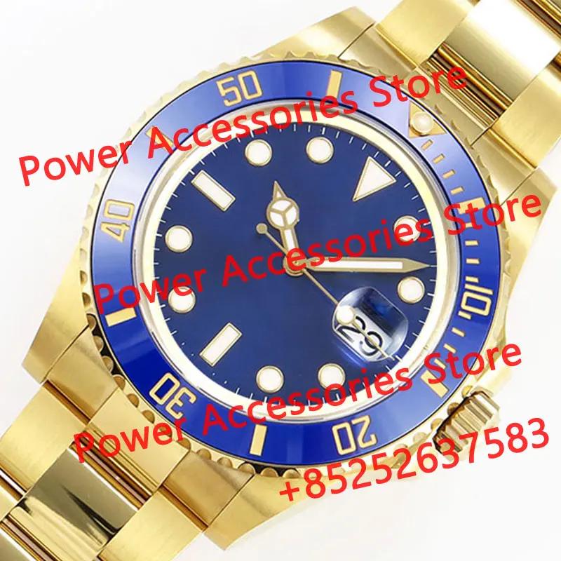 

CLEAN Sub 116618 Gold Plated Case Plated Uni-Directional Rotating Blue Ceramic Bezel For Assembly Accessories Aftermarket Parts