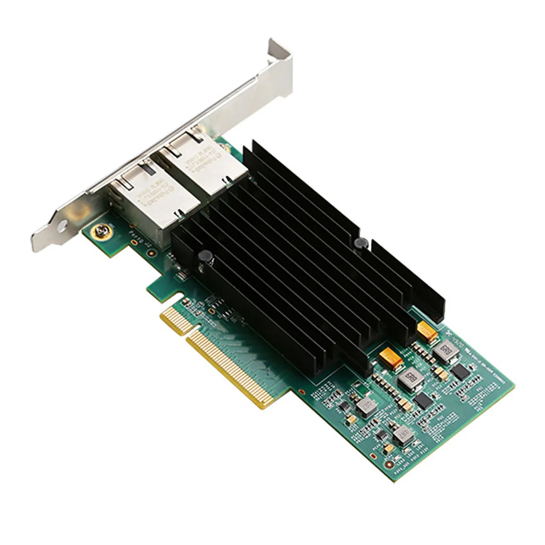 

10-гигабитная Двухпортовая сетевая карта PCIe 8X, стандартная настольная Серверная сетевая карта RJ45 с мягкой маршрутизацией, высокая скорость