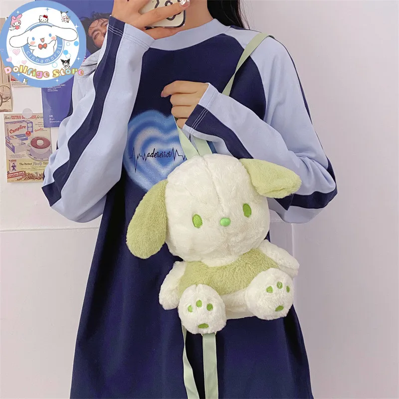 

Плюшевая кукла Sanrio полачко Kuromi моя мелодия для отдыха рюкзак для девочек Мультяшные модные плюшевые переносные школьные сумки подарок на день рождения