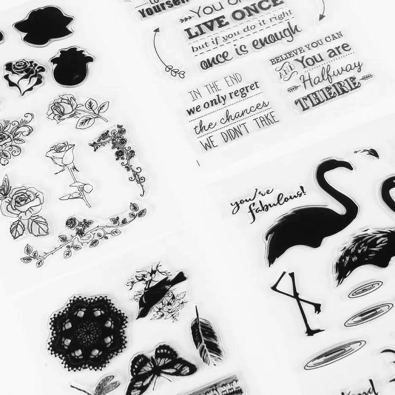 DIY Clear Silicone Stamps Transparent Rubber Seal Stamp Vintage Design For Card Making Bullet Journal Scrapbooking Daily Supply