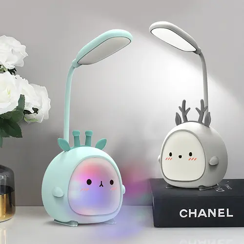 귀여운 만화 LED 책상 램프, 접이식 테이블 램프, 눈 보호 독서 램프, USB 충전식 야간 조명, 어린이 수면 조명 3