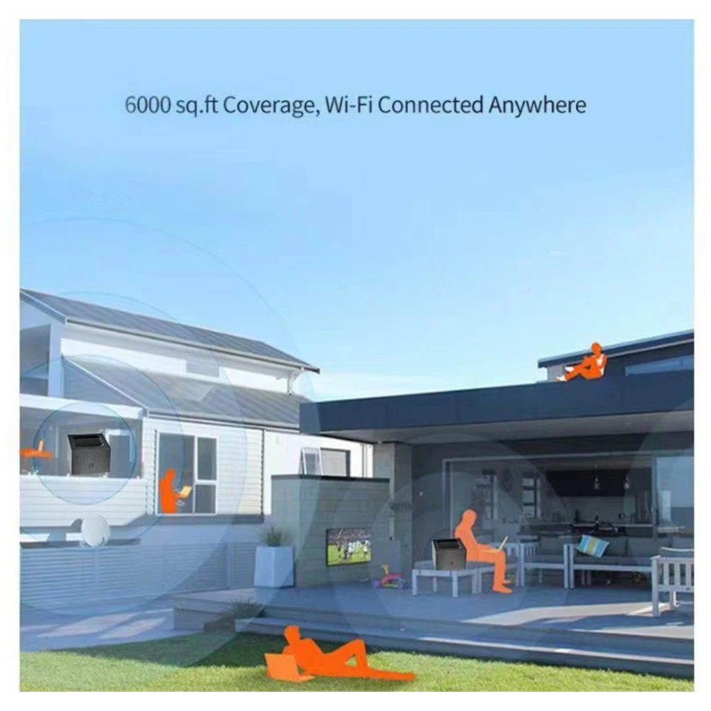 Smart Home Network Router AC1200M Mesh Router System Dual Band 2.4G/5.0GHz Internal Antennas Good Penetrability Strong Signal 5