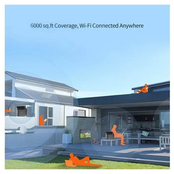 Smart Home Network Router AC1200M Mesh Router System Dual Band 2.4G/5.0GHz Internal Antennas Good Penetrability Strong Signal 5