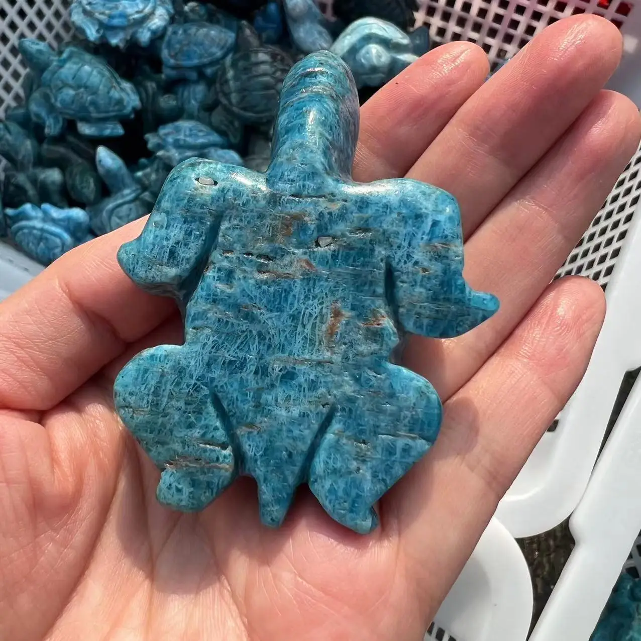 Natural Lapis Lazuli Turtle Tortoise Statue Healing Crystal Gemstone Animal Pocket Stone Figurine 4