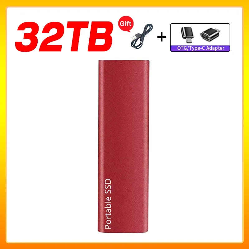 Orijinal Taşınabilir Harici Harddisk 1TB 2TB Mobil Katı Hal Sürücüsü USB 3.1 Harici hard disk ssd Dizüstü Bilgisayar Laptop Mac için