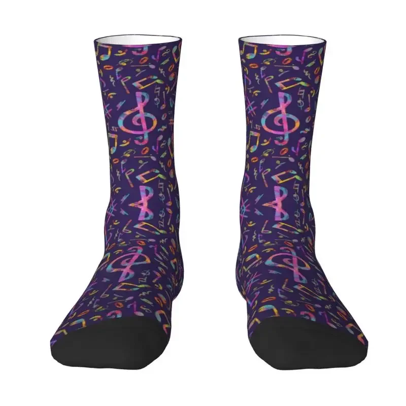 

Music Notes Art Dress Socks Men's Women's Breathable Fashion Novelty Crew Socks