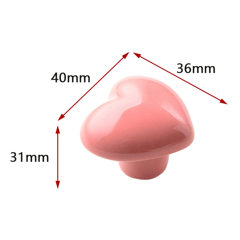 Single-hole Round Drawer Handle Cartoon Color Ceramic Hand-in-hand Wardrobe Door Knobs Children's Room