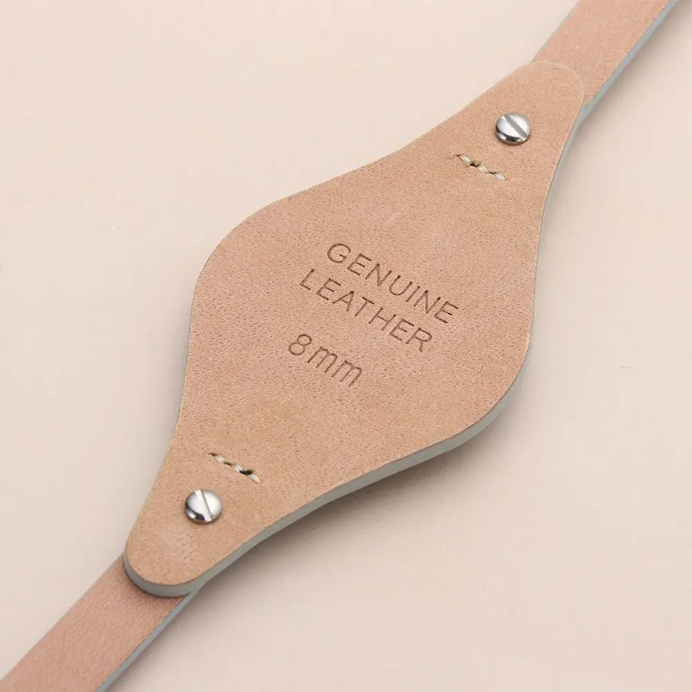Round Tail Genuine Leather Watchband Bracelet - Classic Loop Strap Design