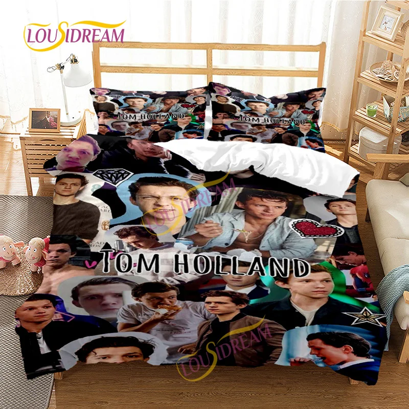 

Bedding Set Duvet Set Tom Holland Bedding Set Digital Print Bed Sheet Large Fashion Design Thomas Stanley Holland Bed Sheet