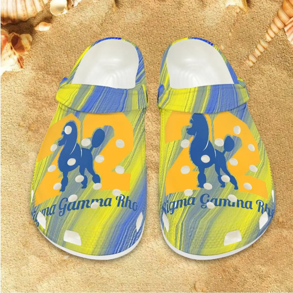 

Женские сандалии Sigma Gamma Rho Sorority, роскошные дизайнерские шлепанцы для дома, Нескользящие, с рисунком пуделя, пляжные тапочки, 2023