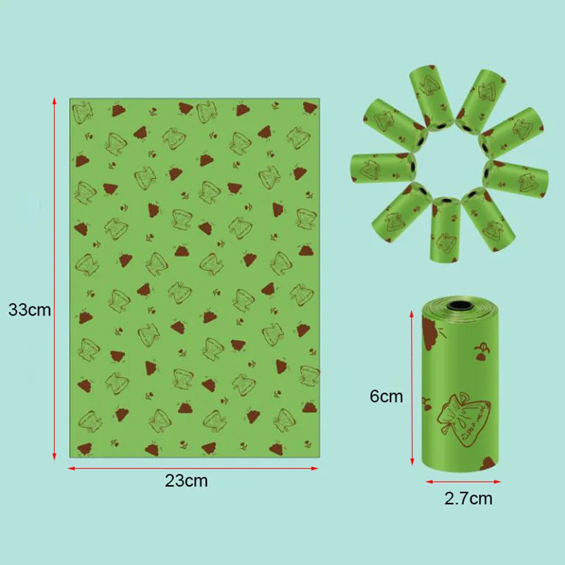 5Rolls 10Rolls Degradable Cat Dog Poop Bags Outdoor House for Dogs Clean Refill Garbage Bag Dog Accessories Thickened Bags