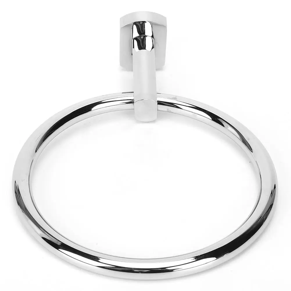 Stainless Steel Wall-Mounted Round Towel Rack Holder for Bathroom-Durable Towel Ring for home Use