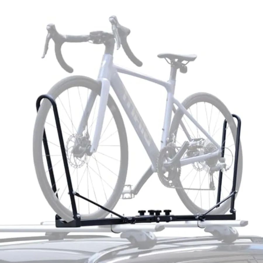 Foldable Upright Roof Bike Rack Mount for Car SUV with Two Arms 1Bike Rooftop Carrier Designed for Easy Installation on Removab 1
