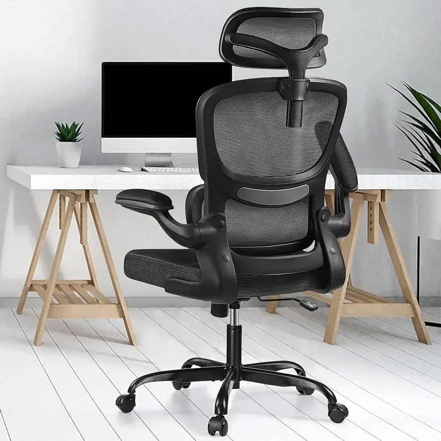 

Razzor-Ergonomic Office Chair with High Back Mesh, Desk Lumbar Support and Adjustable Headrest, Computer Gaming