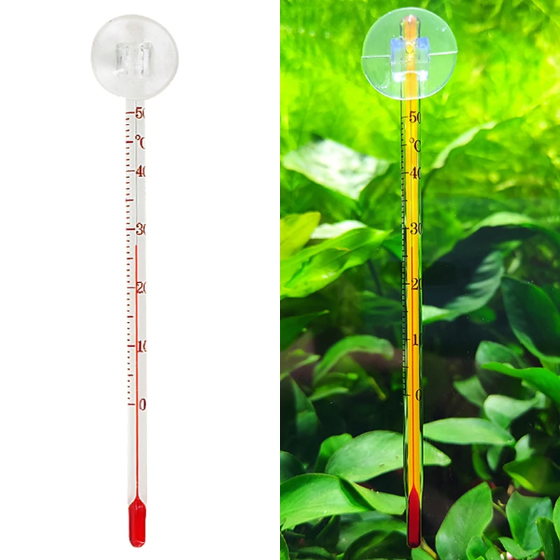 Fish Tank Glass Thermometer Submersible Aquarium Water Temperature