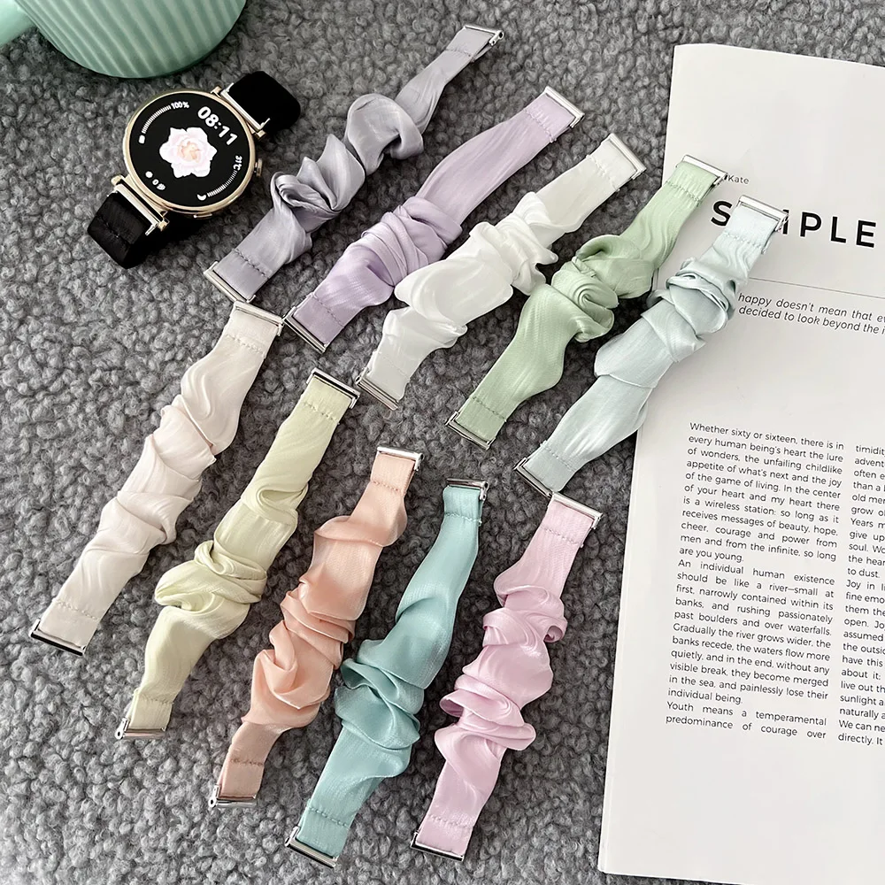 Stretchy Elastic Fabric Quick Release Scrunchie Watch Band Strap
