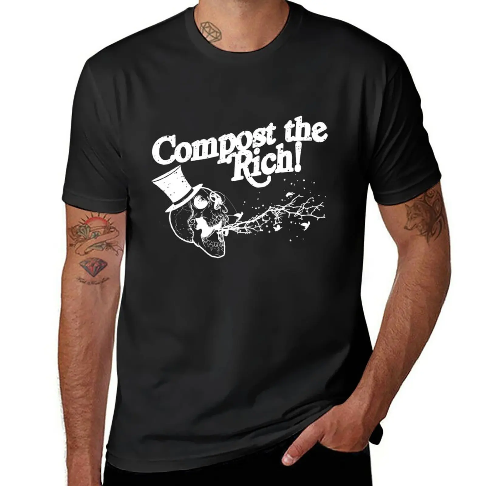 

New Compost the Rich! - White Print T-Shirt graphics t shirt graphic t shirt new edition t shirt plain black t shirts men