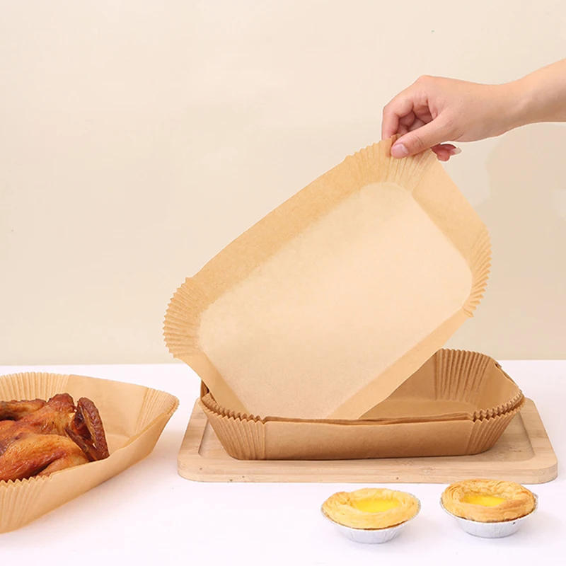 Rechteck Einweg-Luft fritte use Back papier Liner wasserdichte öl dichte Antihaft-Back matte für Ninja Foodi Air fryer Zubehör