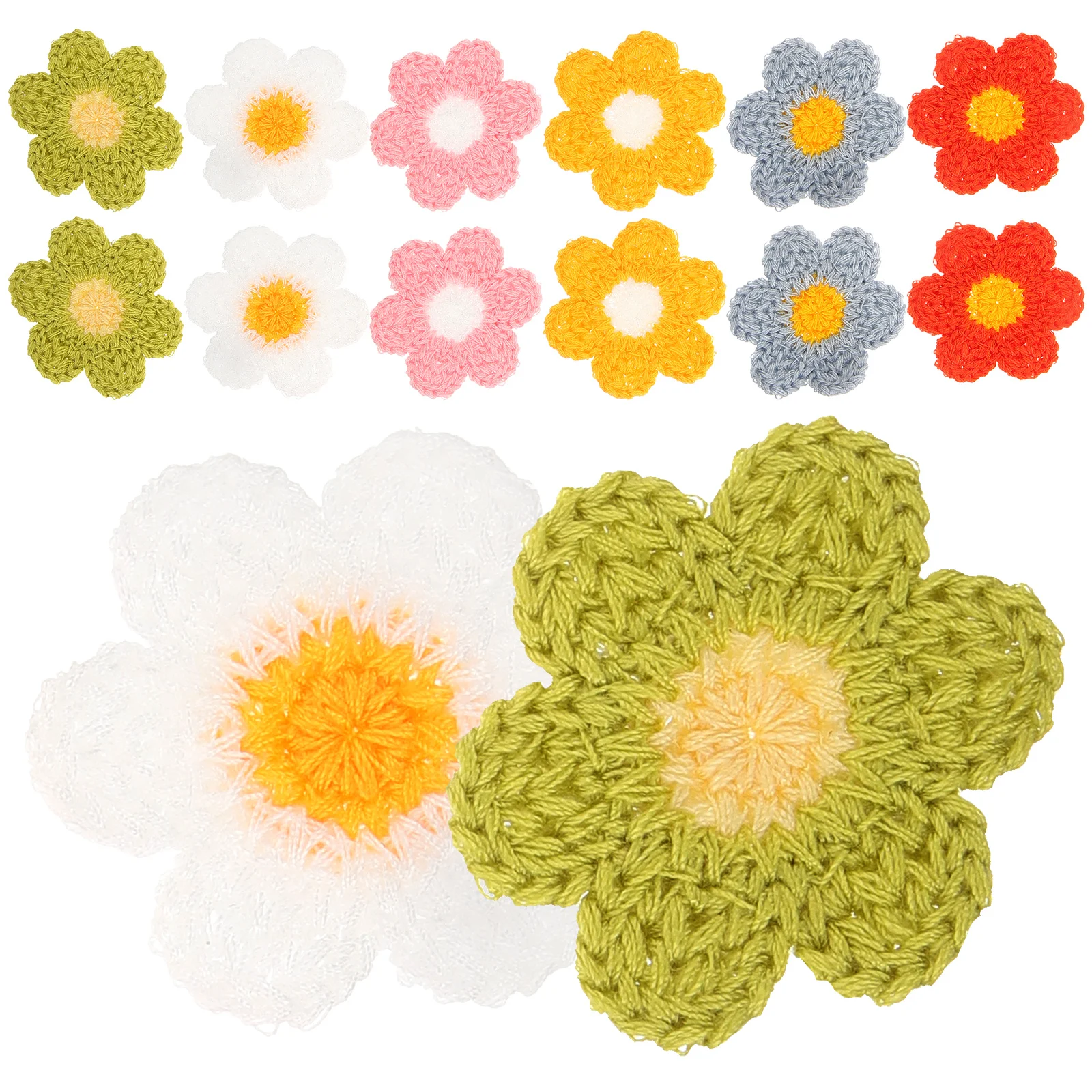 

60Pcs Replaceable Flower Patches Decorative Clothes Patches Wear-resistant Coat Patches