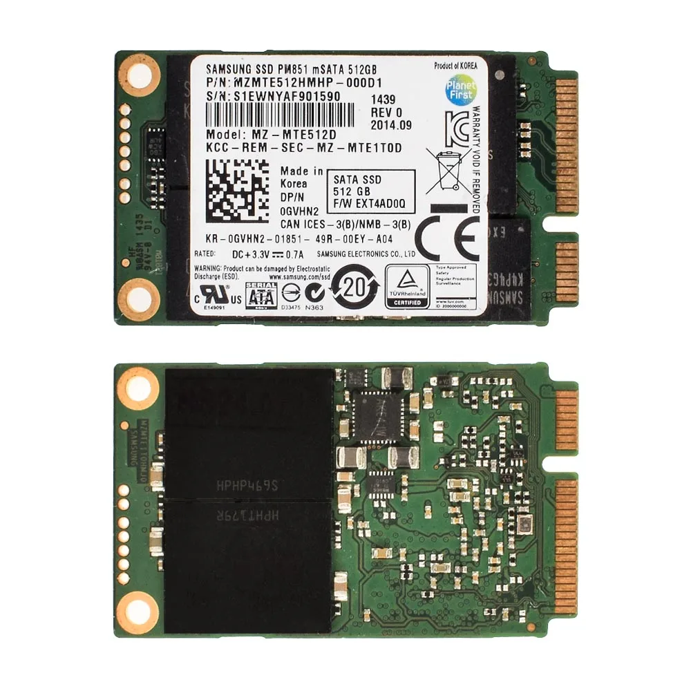 Sata Samsung Pm851 SAMSUNG PM851 MSATA SSD Internal Solid State