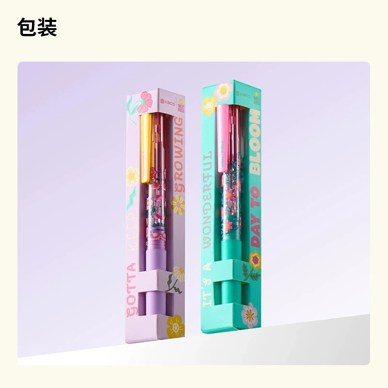 KACO SMILEYWORLD Multifunction Gel Pen,3in1 Black/Red Pen/Mechanical Pencil 0.5mm Stationery canetas,For Daily Record Write