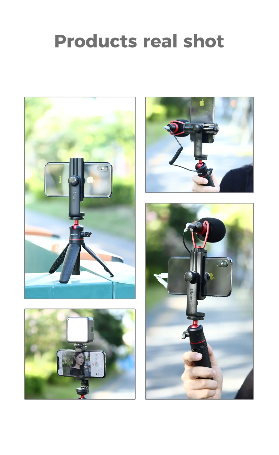 ST-17 360° Rotation Tripod Mount Holder Cell Phone Clip Mount Bracket Adapter fo