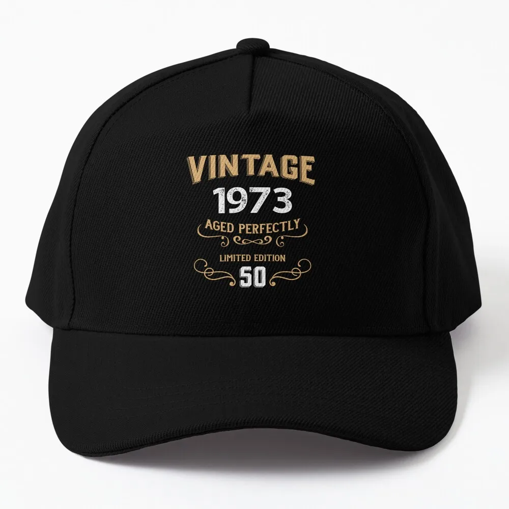 

Vintage 1973 50 Years Aged Perfectly Gift Baseball Cap Thermal Visor Trucker Cap Hat Man For The Sun Women'S Golf Clothing Men'S