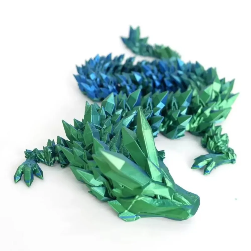 3D Printed Gem Dragon Crystal Fidget Toy Rotatable Articulated Dragon Egg Ideal Gift for Kids with ADHD Perfect for Birthdays 3