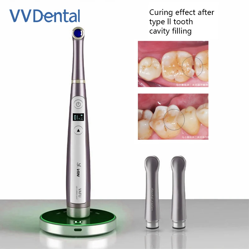 VVDental Dental VAFU Светодиодный лампа для фотополимеризации светильник 1 второй металлический корпус фотополимерный композитный полимер 3200 МВт/км² беспроводной Curin