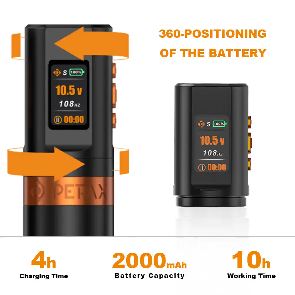 【PEPAX】 Leve H2 Wireless Pen タトゥーマシン PEPAX Leve H2 Wireless Pen Machine (3.5 Black)