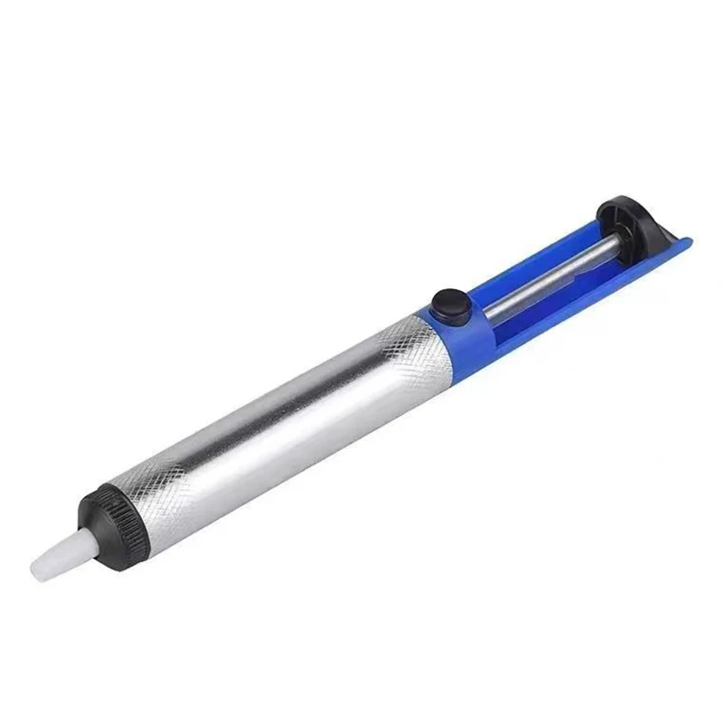 Aluminium Desoldering Suction Pump Solder Sucker Tin Pen Removal Device Blue Vacuum Soldering Iron Desolder Welding Tool