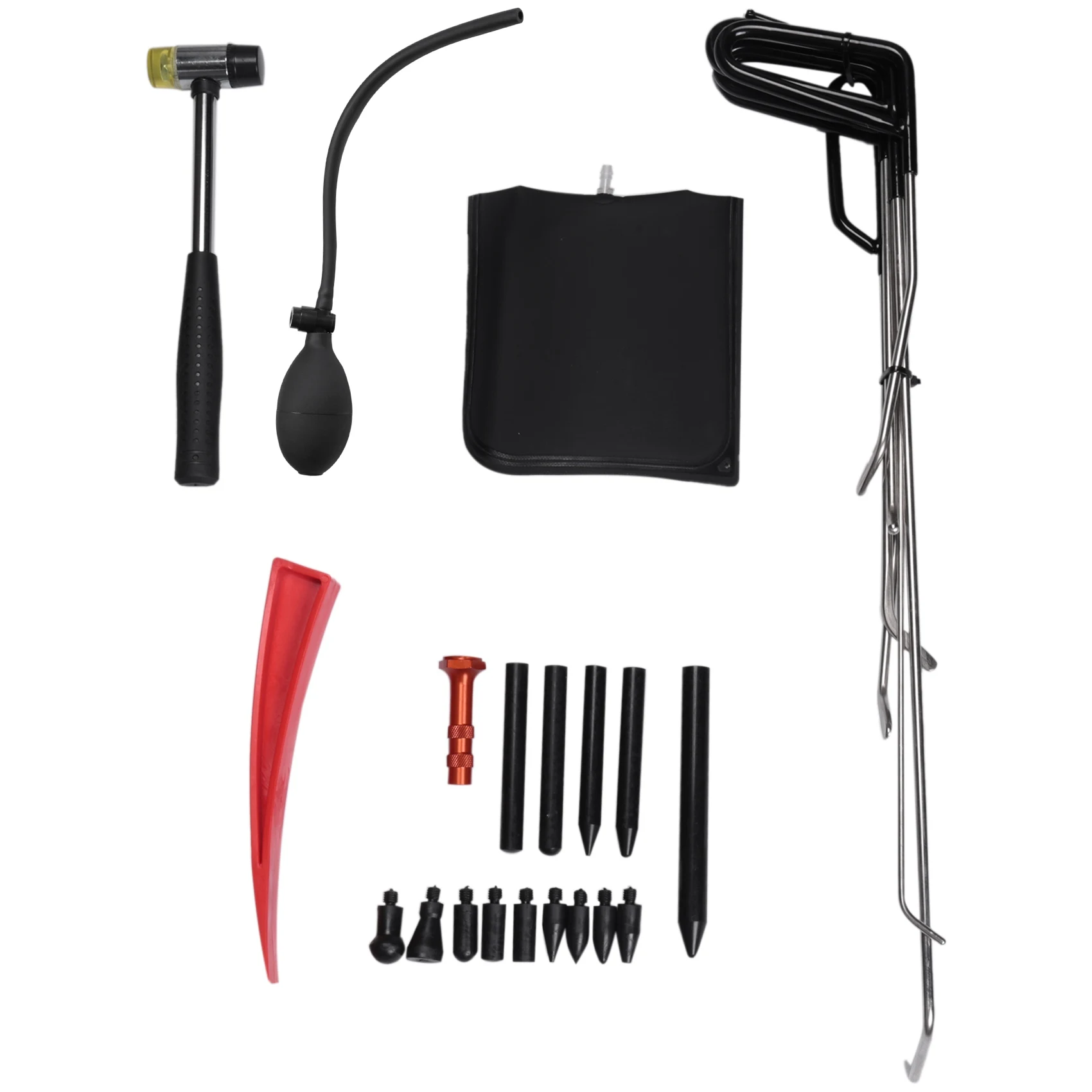 

23Pcs Automotive Paintless Dent Repair Removal Tools Puller Kits Hail Repair Tools Hooks Rods Wedge Pump Tap Down