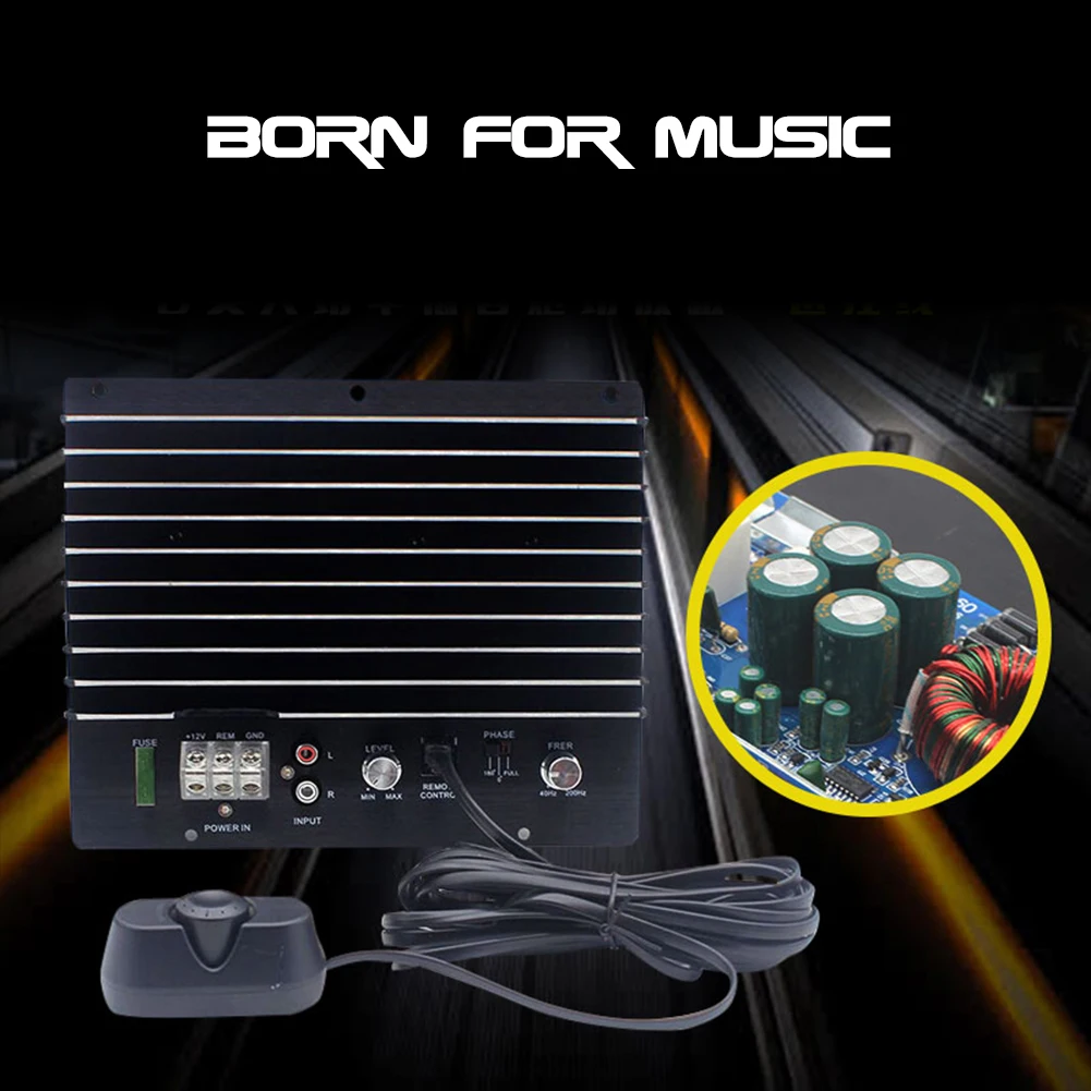 1500W 12V Car Audio Power Amplifier Subwoofer Powerful Bass Car