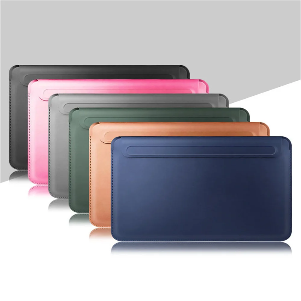 

11 13 15 Inch Professional Magnetic Cover Pouch Stand Case Ultrabook Sleeve PU Leather Laptop Business Bag Macbook Air M1 Pro