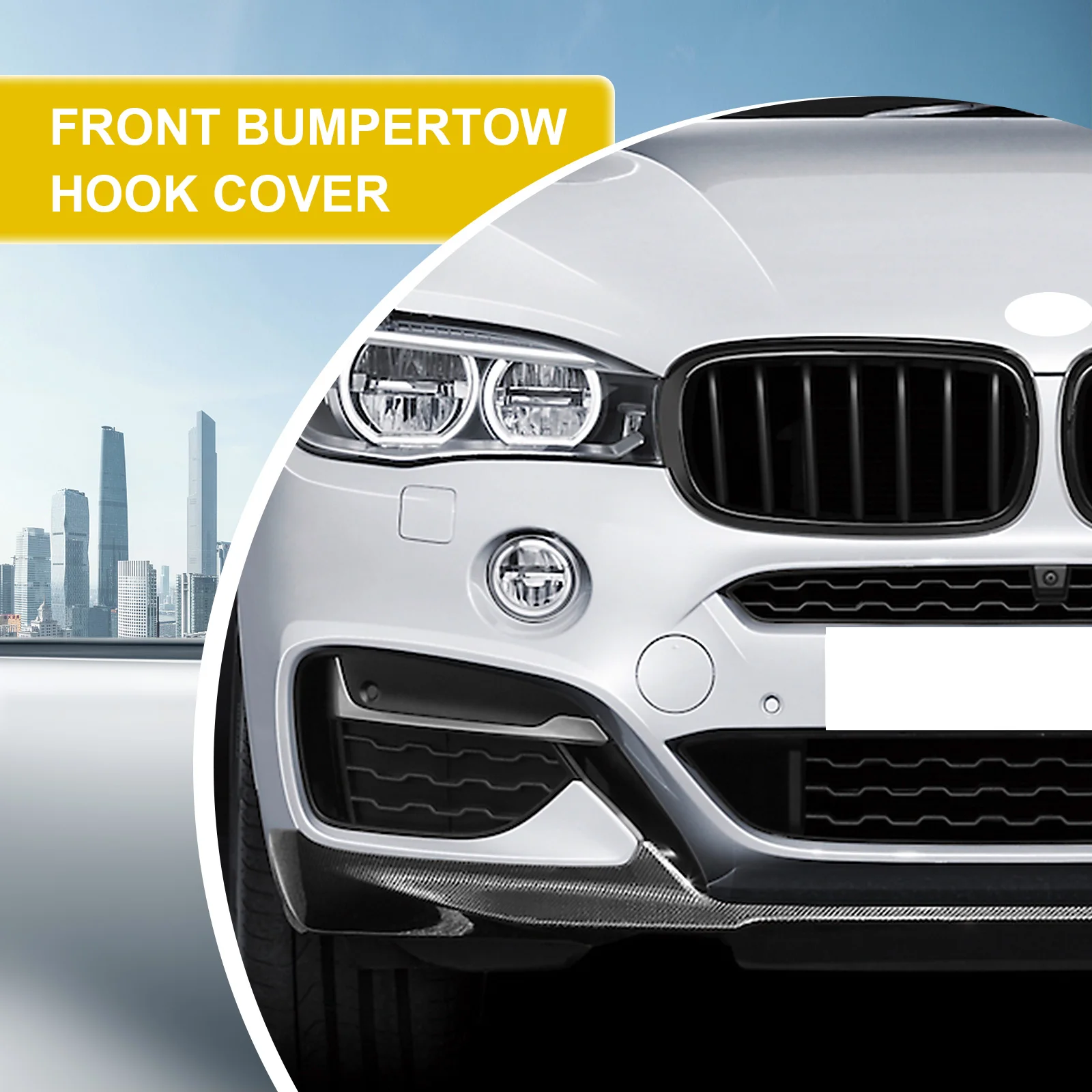 Front Bumper Tow Hook Cap Towing Eye Cover For BMW X6 M Aerodynamics Sport F16 Fit 28iX 30dX 35iX 40dX 2015-51118065933