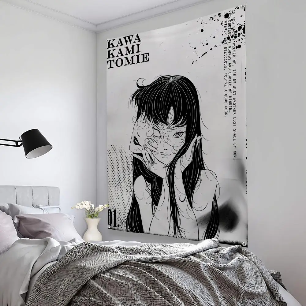 Retro Cool Girl Tapestry Art Decor for Bedroom, Living Room, Bar, and Outdoor Spaces