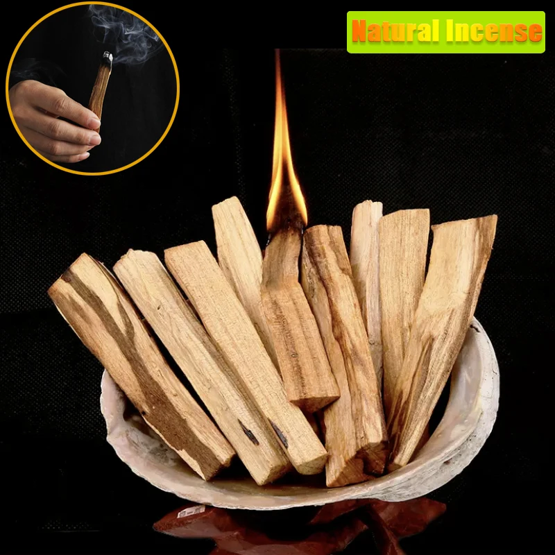 Palo Santo Natural Incense Sticks Wooden Smudging Strips Aroma Diffuser Stains Stick Aromatherapy Burn Wooden Sticks No Smell