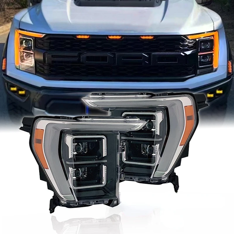 

Аксессуары для Ford F150, светодиодные фары с полным покрытием для 2021, 2022, 2023, зеркальная фара