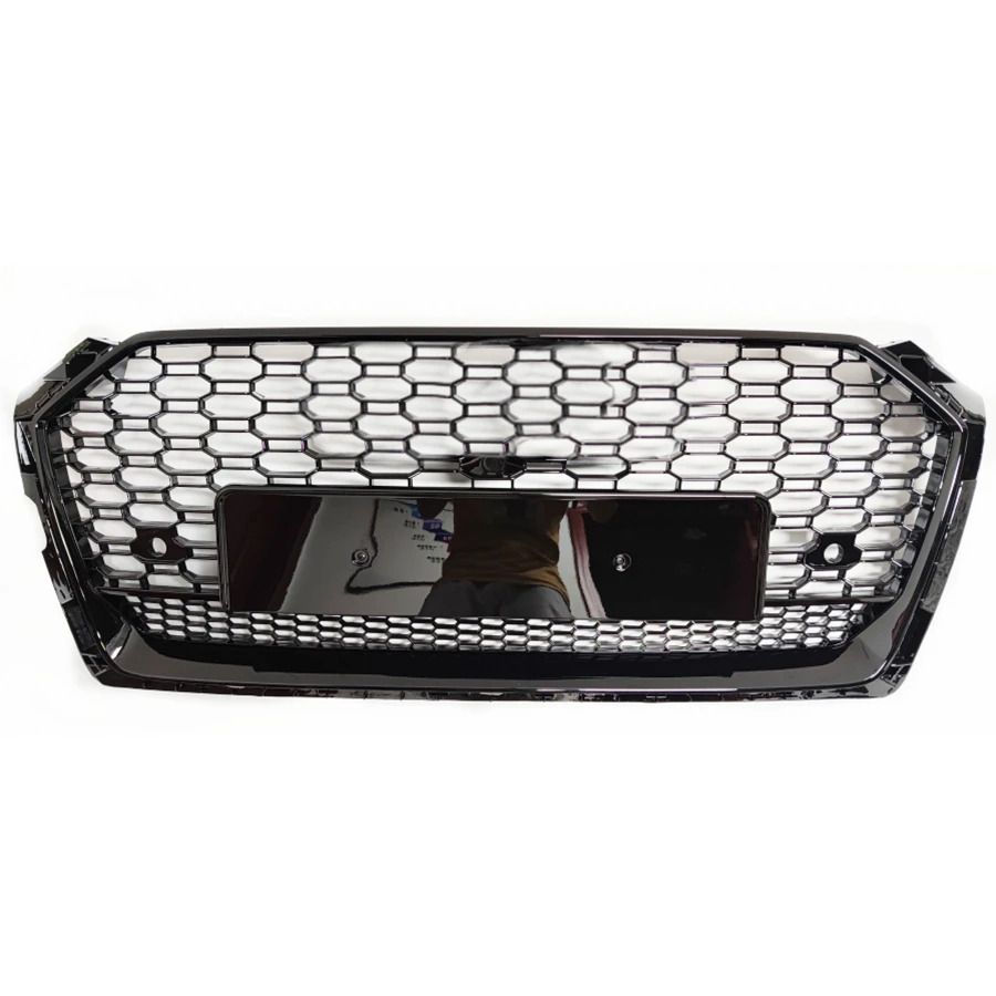 

For RS5 Style Front Sport Hex Mesh Honeycomb Hood Grill Black for Audi A5/S5 B9 2017-2020 Car Accessories