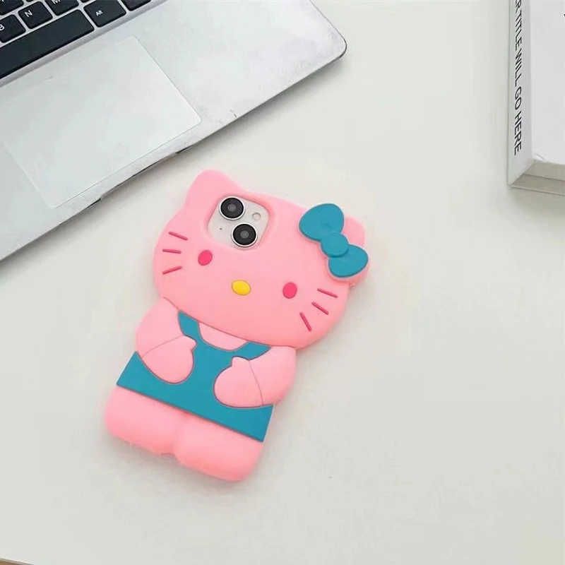 thumbnail image 1 of Sanrio-funda estereoscópica 3D de Hello Kitty, carcasa trasera suave a prueba de golpes para iPhone 15, 14, 13, 12, 11 Pro Max, Mini Plus, XR, XS, Y2K, 1 of 5